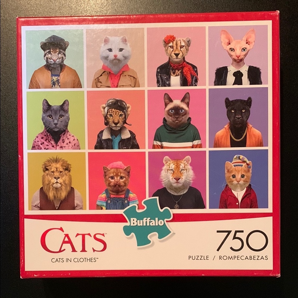 3/25$ Buffalo Cats in Clothes Puzzle - 750 Pieces